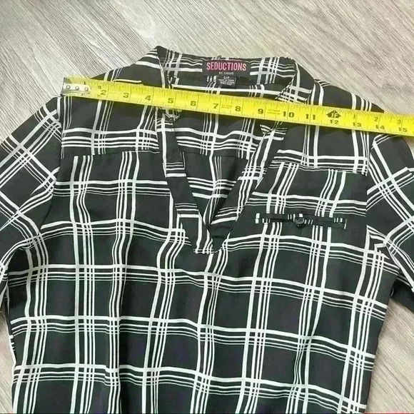 SEDUCTION PLAID MINI DRESS WAIST  TIE SIZE SMALL - Picture 6 of 14